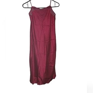 Victoria's Secret Sexy Silk dark pink silk long slip/gown.
